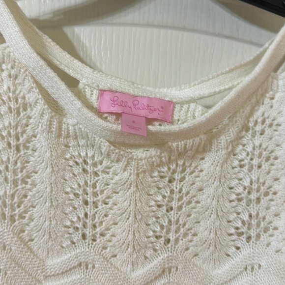 Lilly Pulitzer Brooklin Sweater Tank, Resort White, size Small - Picture 3 of 5
